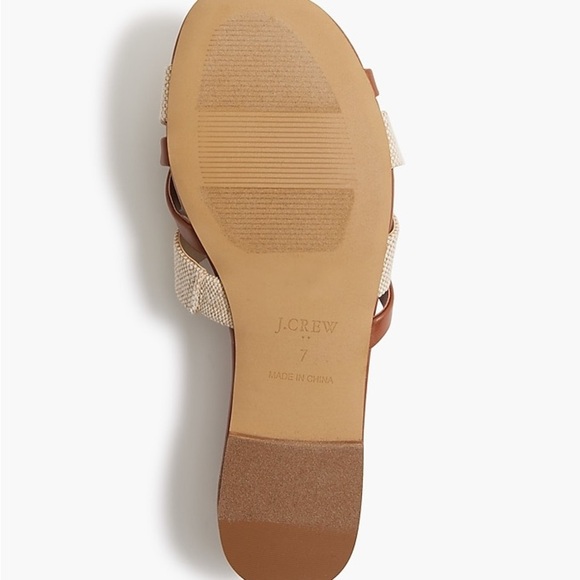 J.Crew Factory Mixed crisscross slide sandals Size 8 - Picture 3 of 9